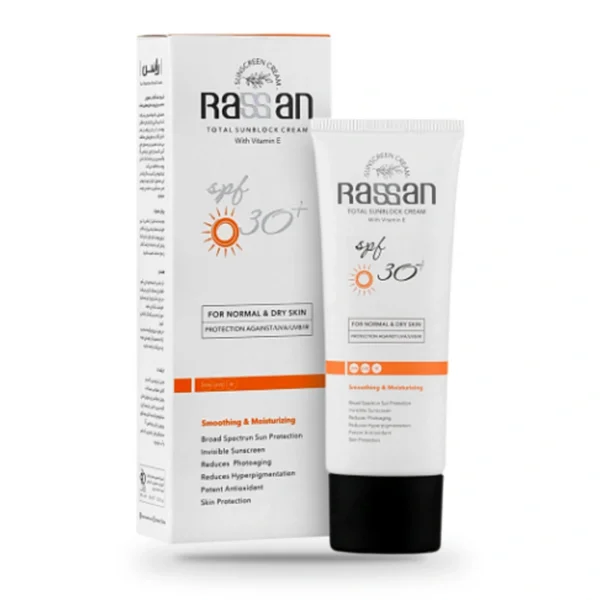 کرم ضد آفتاب راسن SPF30 مناسب پوست خشک و معمولی