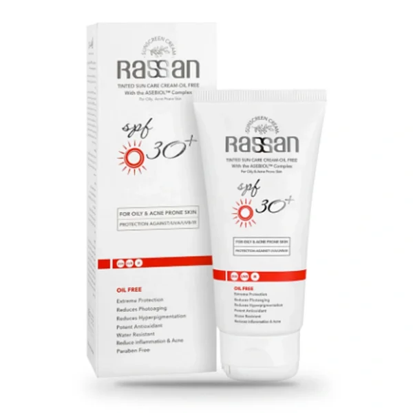کرم ضد آفتاب رنگی فاقد چربی SPF30 راسن