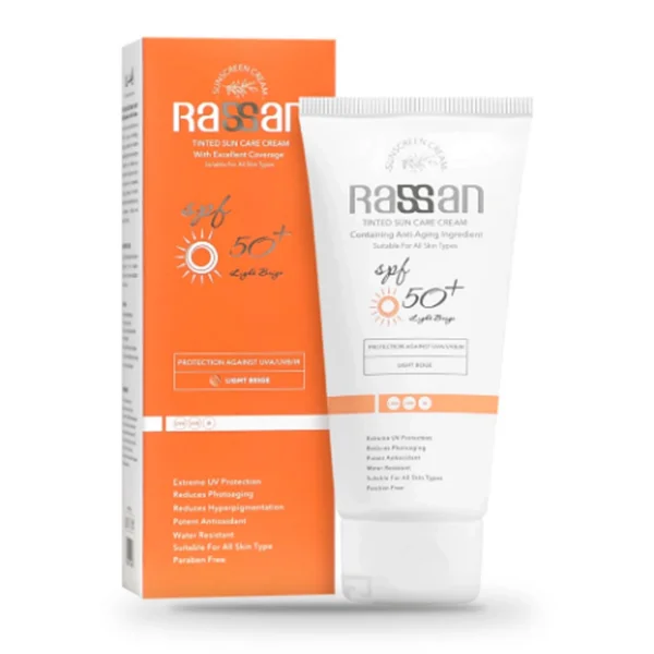کرم ضد آفتاب رنگی راسن SPF50+ بژ روشن